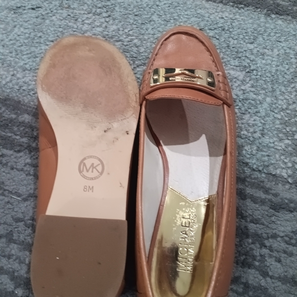 Michael Kors Tan Loafers with Gold Accents - Picture 3 of 3
